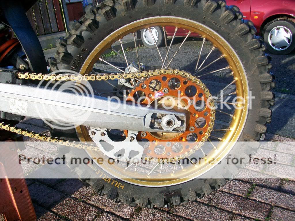 Renthal Sprocket And RK Gold Chain Photo by mccaveryb1 Photobucket