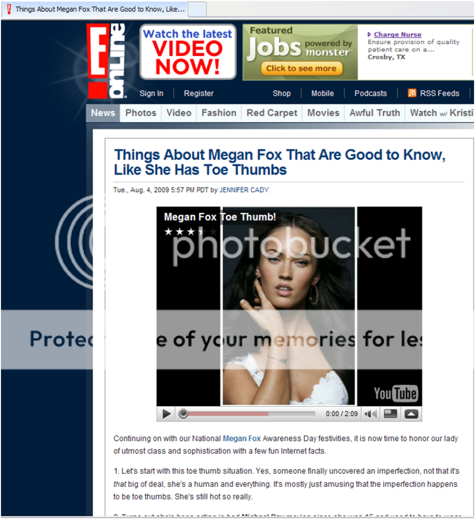 Megan Fox Toe Thumbs Pictures, Images and Photos